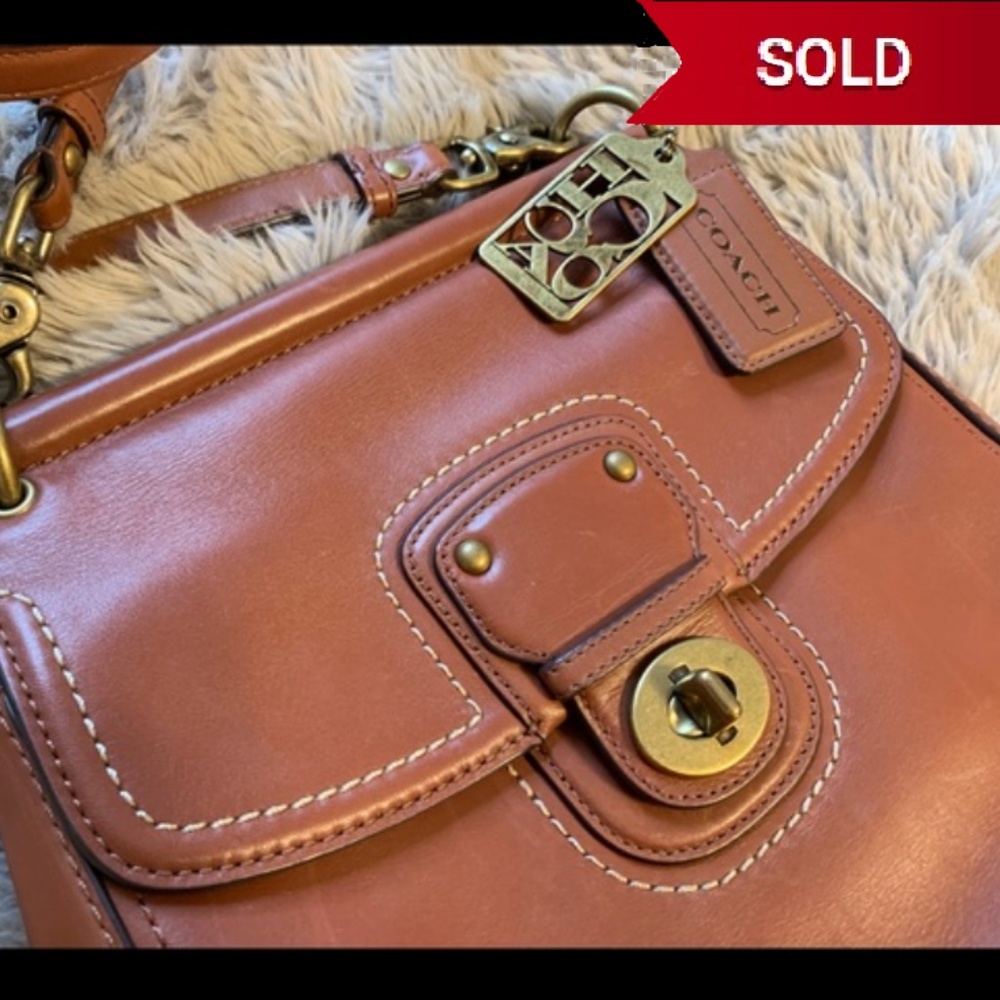 Coach Willis Brown Leather Crossbody Purse 19132